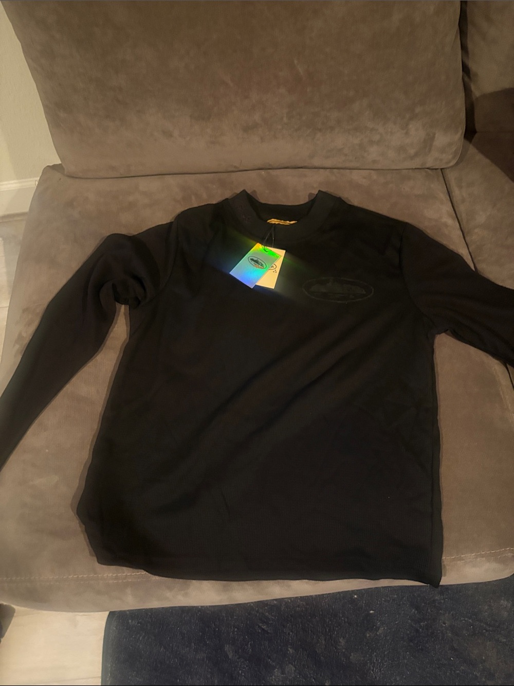 Mens Long Sleeve Shirt Corteiz (Black)
